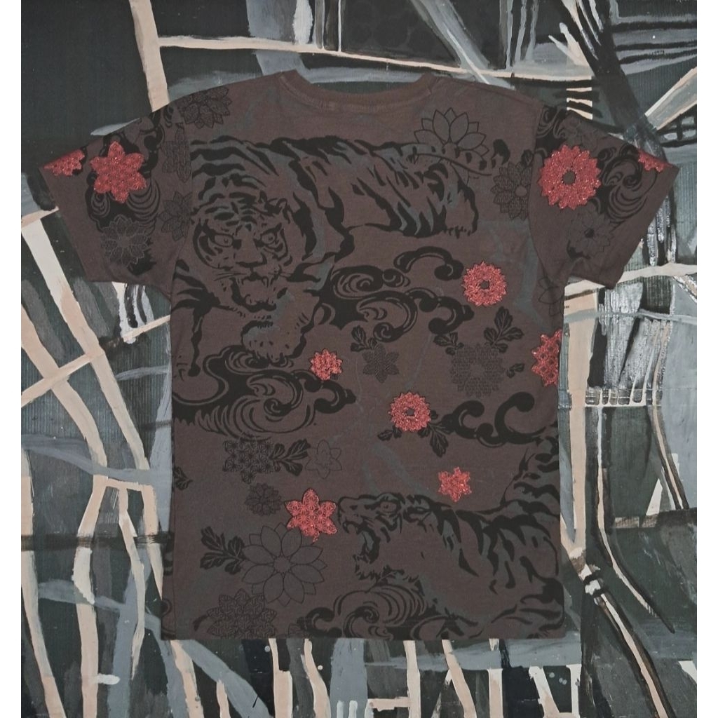 Kaos Sukajan Art Macan Original