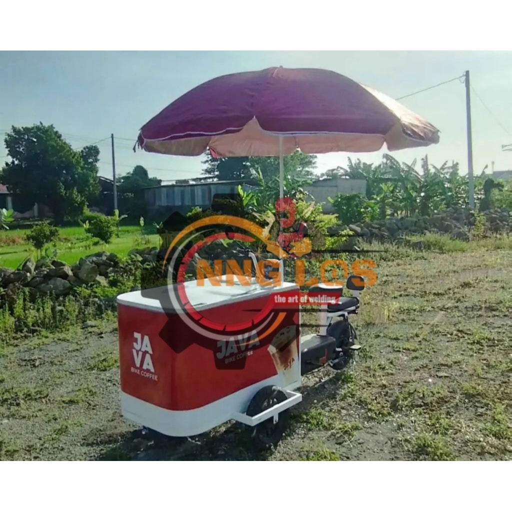 gerobak sepeda listrik,gerobak sepeda,gerobak keliling,sepeda listrik,gerobak