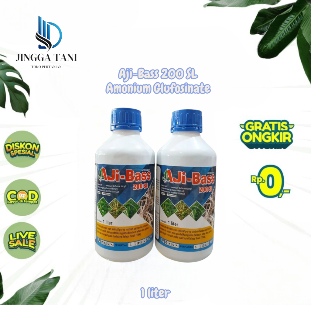 Herbisida Aji-Bass 200 SL Amonium Glufosinate untuk rumput lulangan,sambau,rumput sayur baru