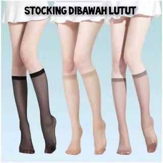 SK08 Stocking Lutut / Shaleg Hi-Sock Stocking Lutut Wanita Karir