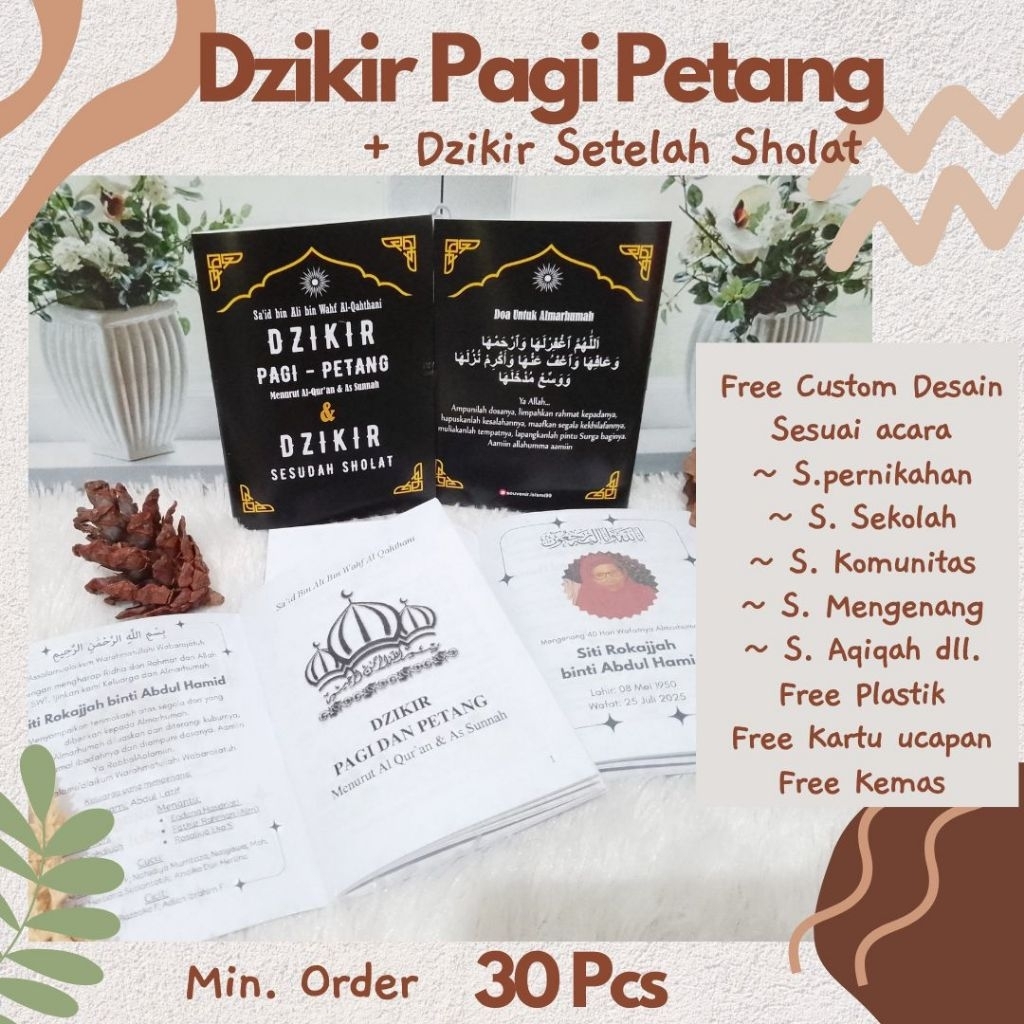 Souvenir Dzikir Pagi Petang Custom