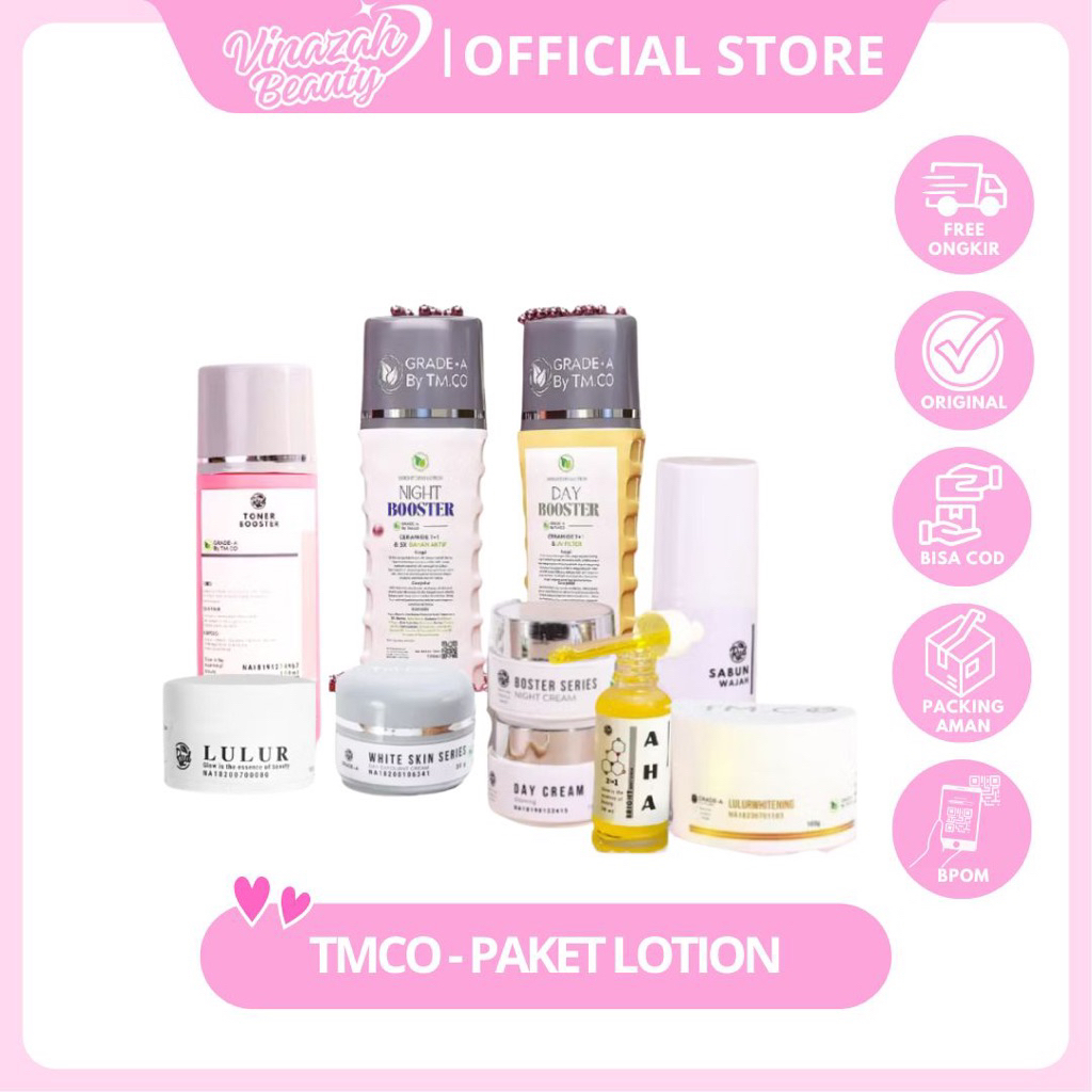 GRADE A BY TMCO - Paket Lotion Injeksi Boster Pagi Dan Malam 100ml