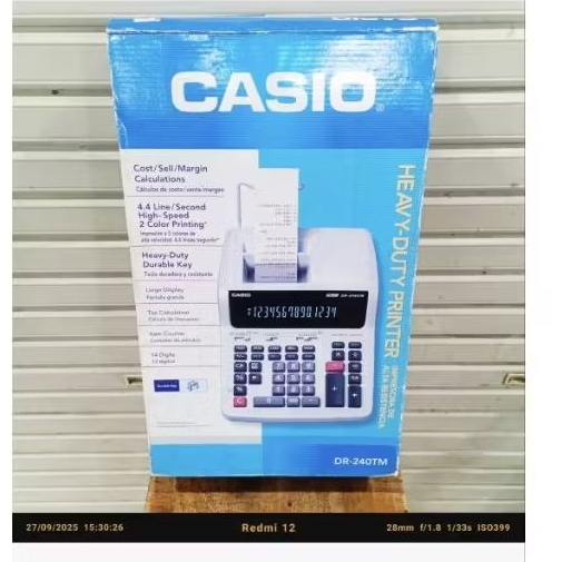 CASIO DR-240TM/KALKULATOR PRINTING CASIO DR -240TM/NEW BARU GRESS/ORIGINAL BY CASIO