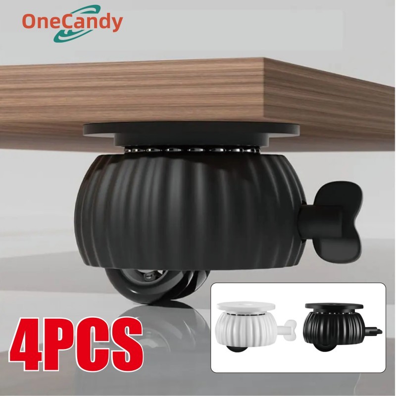 4PCS/Set Roda Tempel Universal Roda 360 Derajat Putar Roda Kecil Tempel Tambahan Roda Meja Kecil