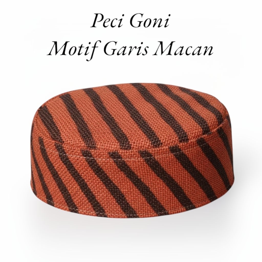 Peci Goni Motif Garis Loreng Macan Kopiah Songkok Motif Loreng