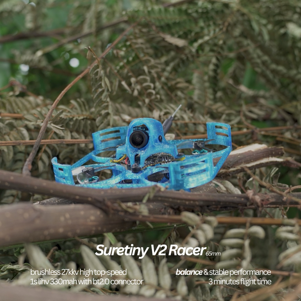 FULLSET Suretiny V2 RACER Brushless 65mm Whoop | Drone FPV Rakitan RTF Tinggal Terbang
