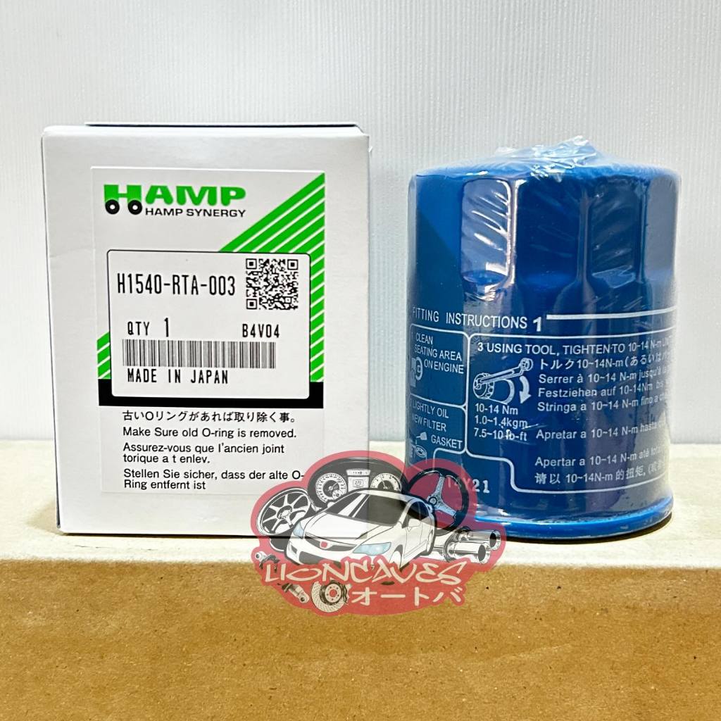 Original HAMP Synergy Filter Oli Mesin For Vtec ivtec Honda Cars - Made in Japan