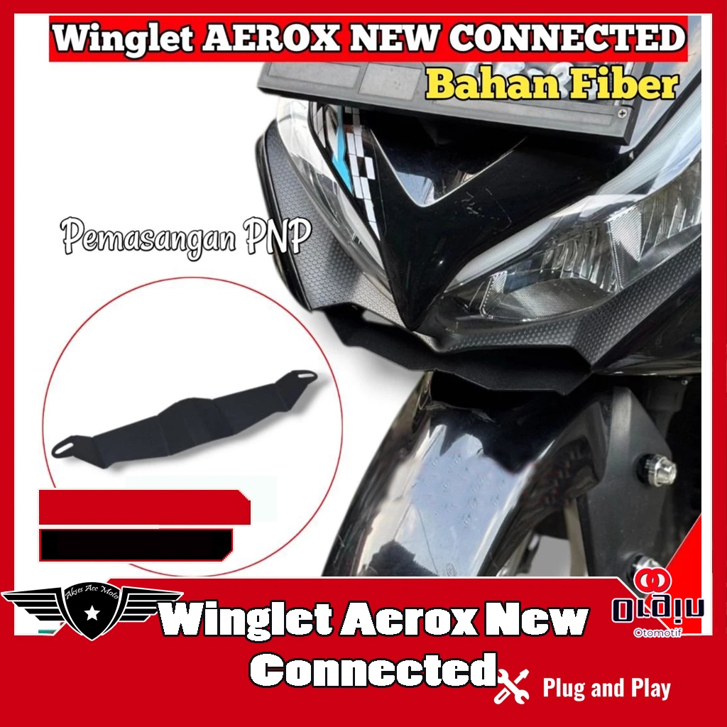 WINGLET BAWAH AEROX NEW CONNECTED SAYAP AEROX NEW CONECTED 2MM