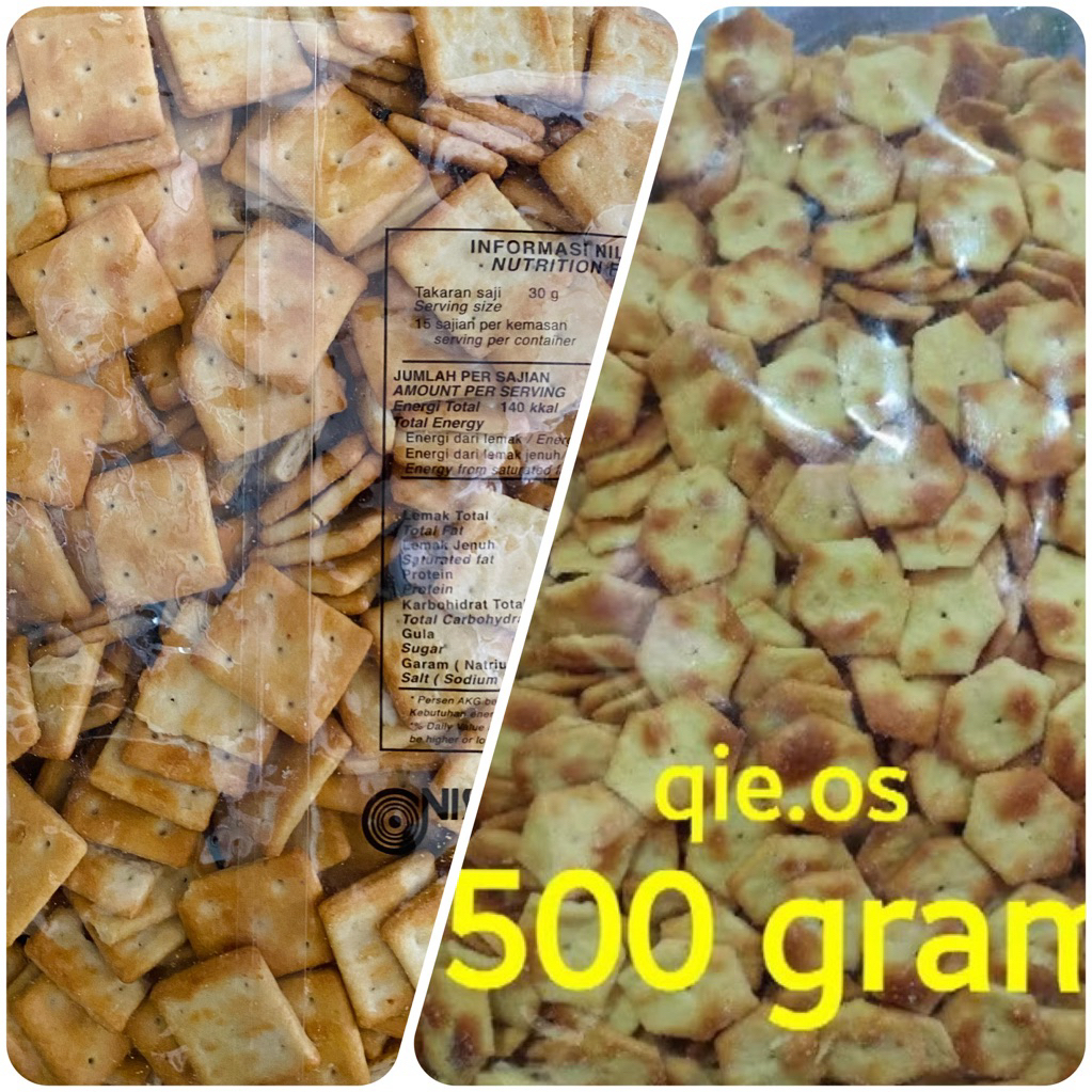 biskuit hexa texa crackers nissin gurih asin renyah 500 gr snack cemilan camilan