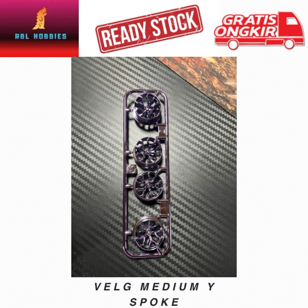 Tamiya Velg Medium Y Spoke Original Loose Kit Mini4WD
