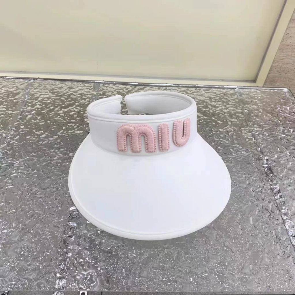 Topi Visor Golf Miu-Miu / topi golf wanita miu Khusus putih
