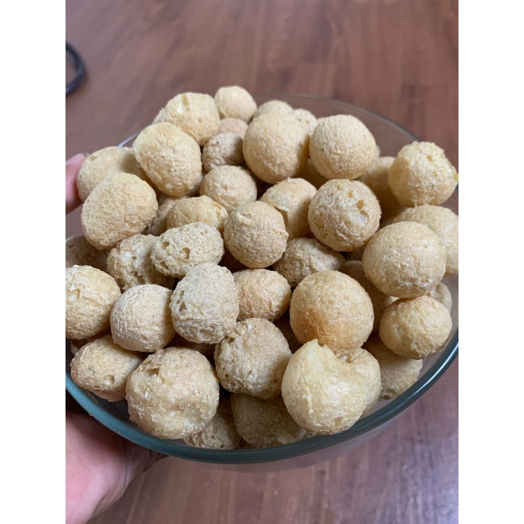 Tahu Bulat Mini Kering / Keripik Tahu Pong Kering Renyah / 1Kg by Shafe Snack