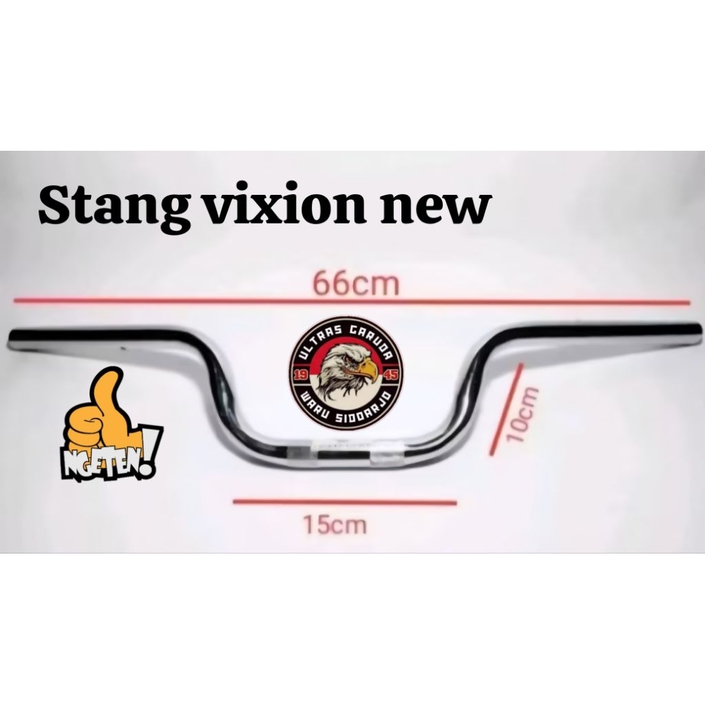 Stang Stir Motor Vixion New Chrome GRADE ORI