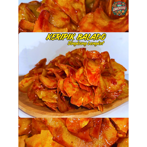 KERIPIK SINGKONG BALADO / SINGKONG BALADO LENGKET / SINGKONG BALADO / KERIPIK BALADO
