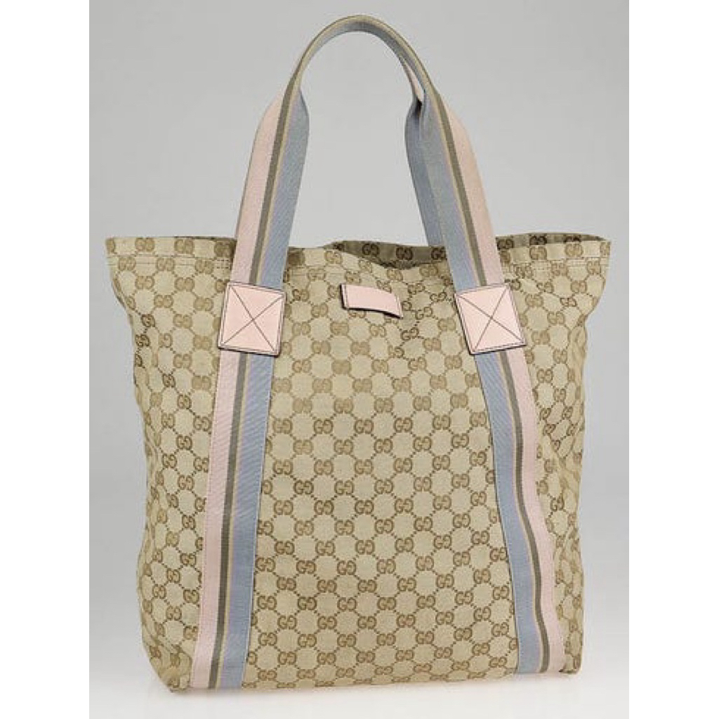Gucci canvas large tote bag preloved cocok buat padle atau fitness