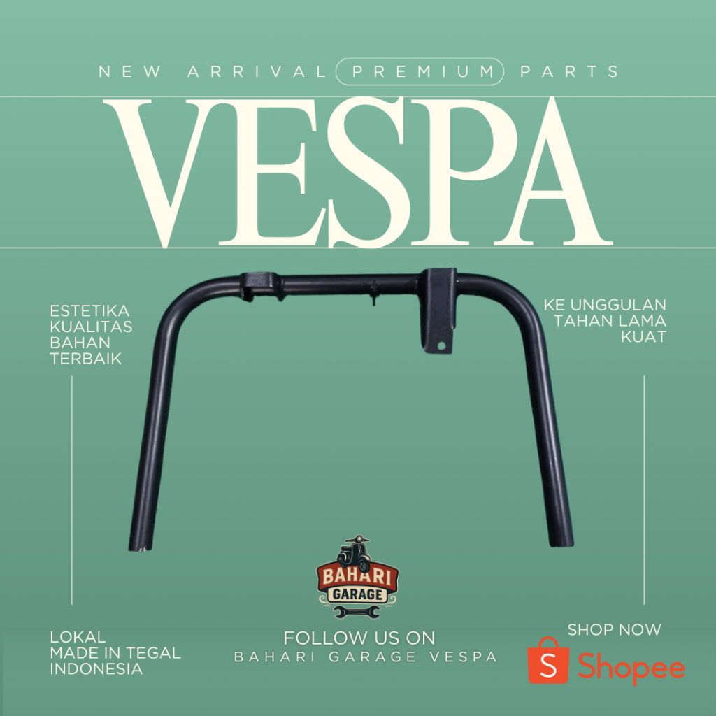 Standar Dua Standar Tengah Ring 10 Vespa Super / Standar Vespa Ring 10 Super