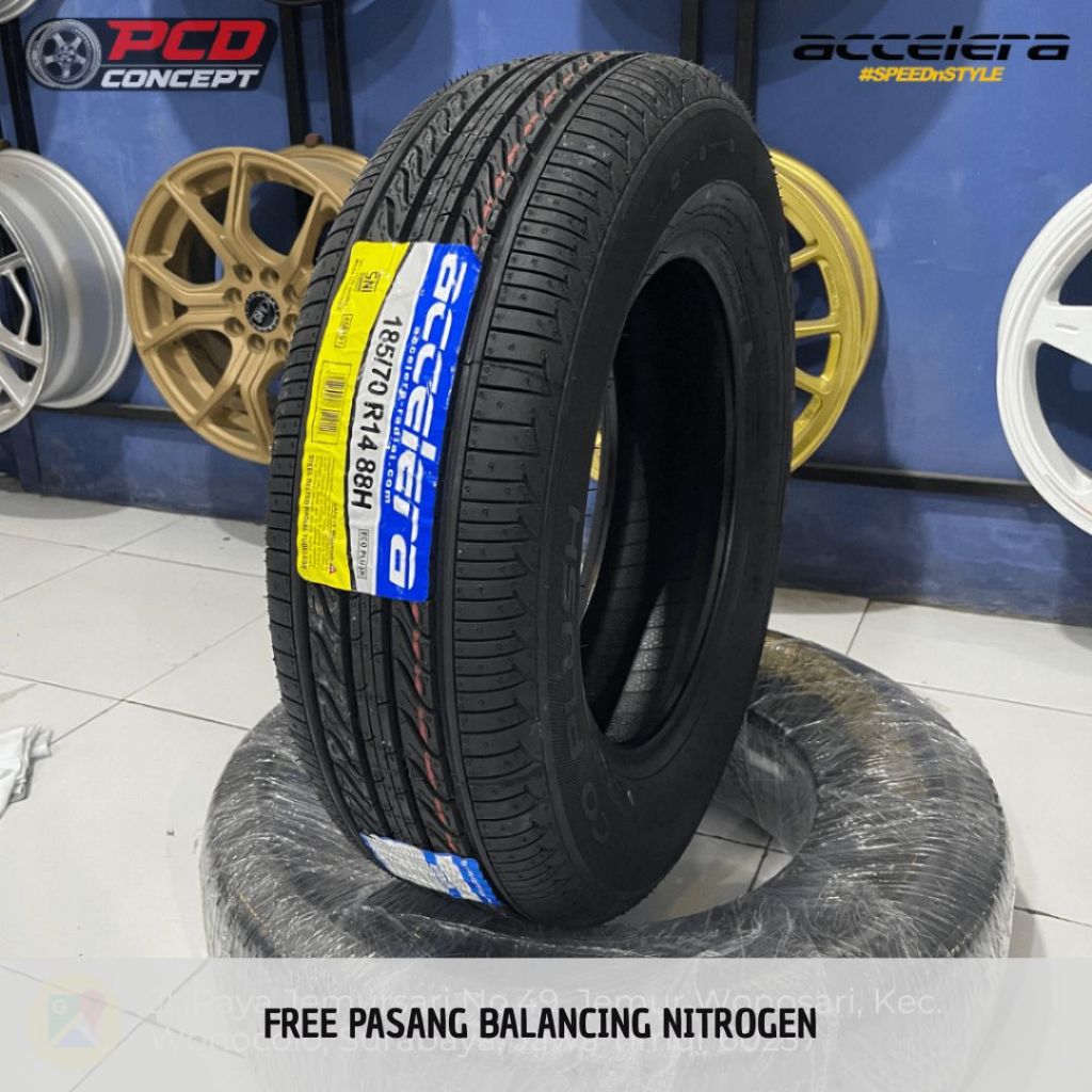 Ban mobil ring 14 ukuran 185/70 r14 merk Accelera Eco plush Standar Avanza Xenia / ACCELERA ECO PLUS