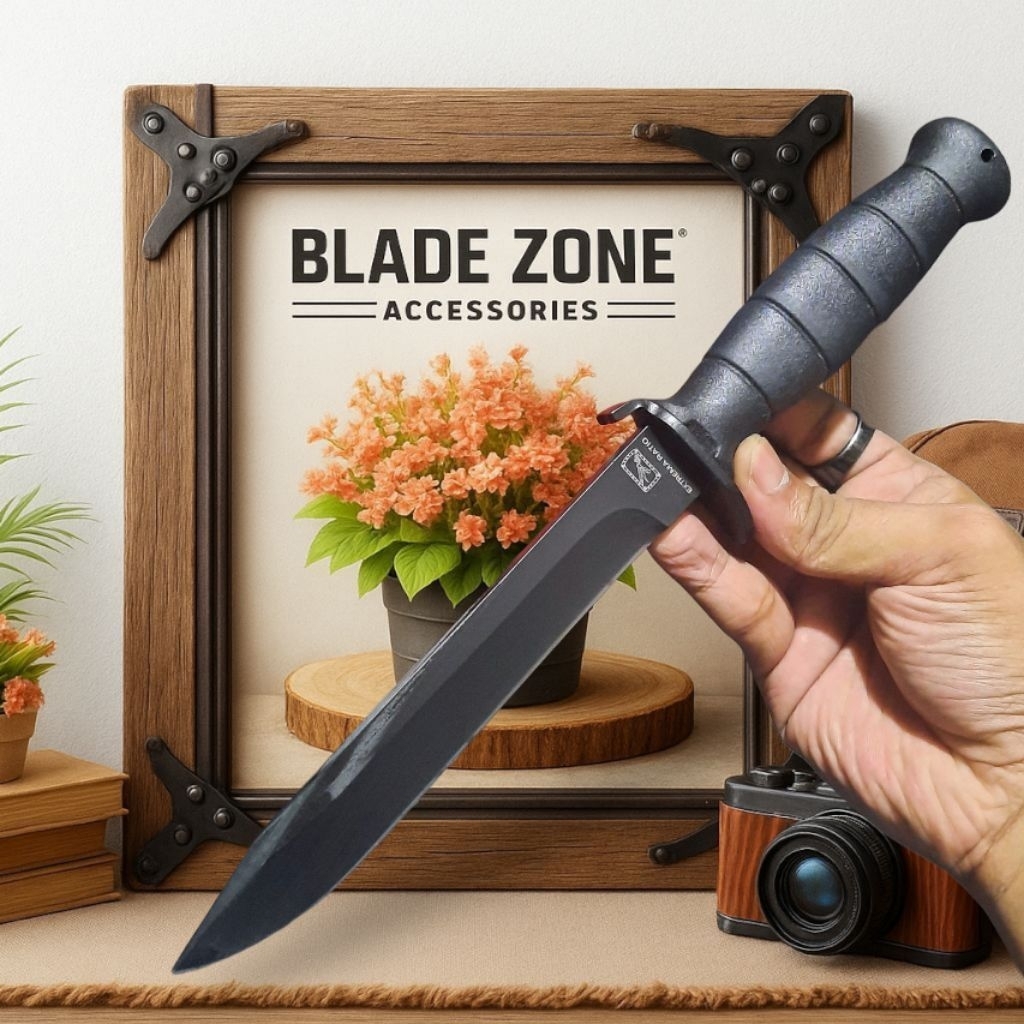 Pisau Survival Outdoor Extrema Ratio A58 Solid Steel Gagang Nyaman Ergonomis Include Sarung