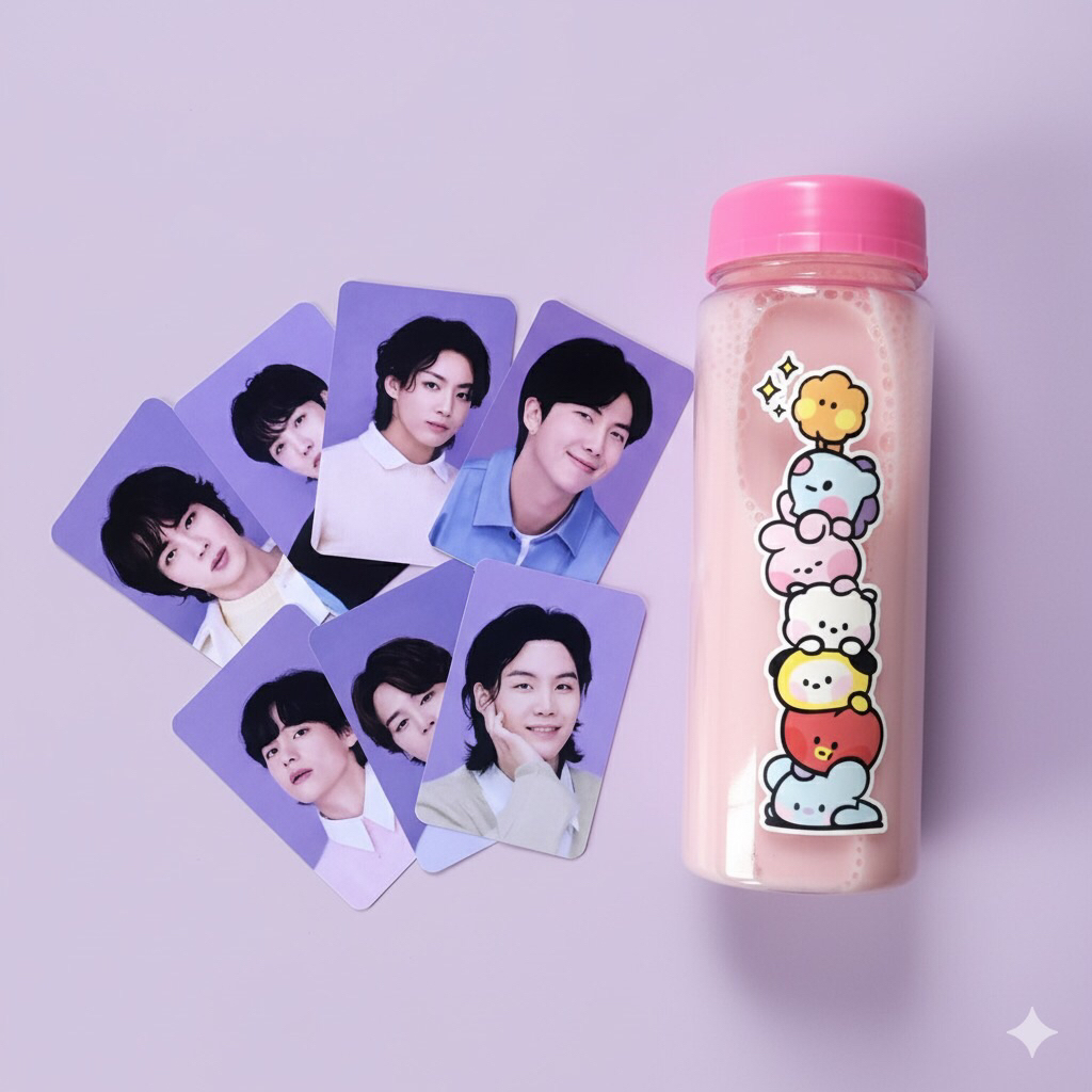 Botol Minum / Tumbler BT21 Minini - Free Photocard