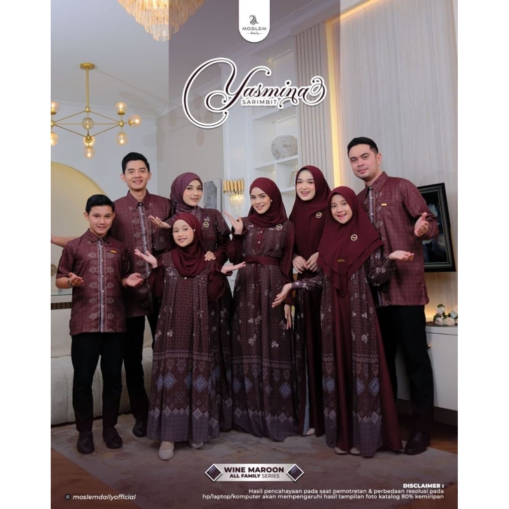 YASMINA BY MOSLEM DAILY ORIGINAL | BAJU ANAK DAN IBU | BAJU COUPLE KEKINIAN | PAKAIAN MUSLIM MUSLIMA