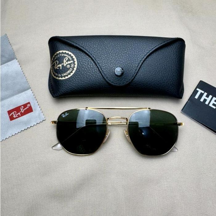 Kacamata Rayban The Marshal Gold Lens Green Original