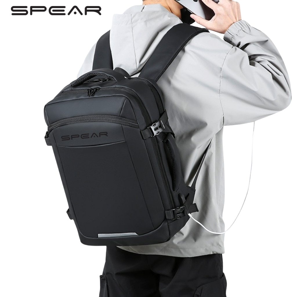 SPEAR Backpack travel tas ransel kerja Travelling Laptop waterproof Premium Edition BP-C02