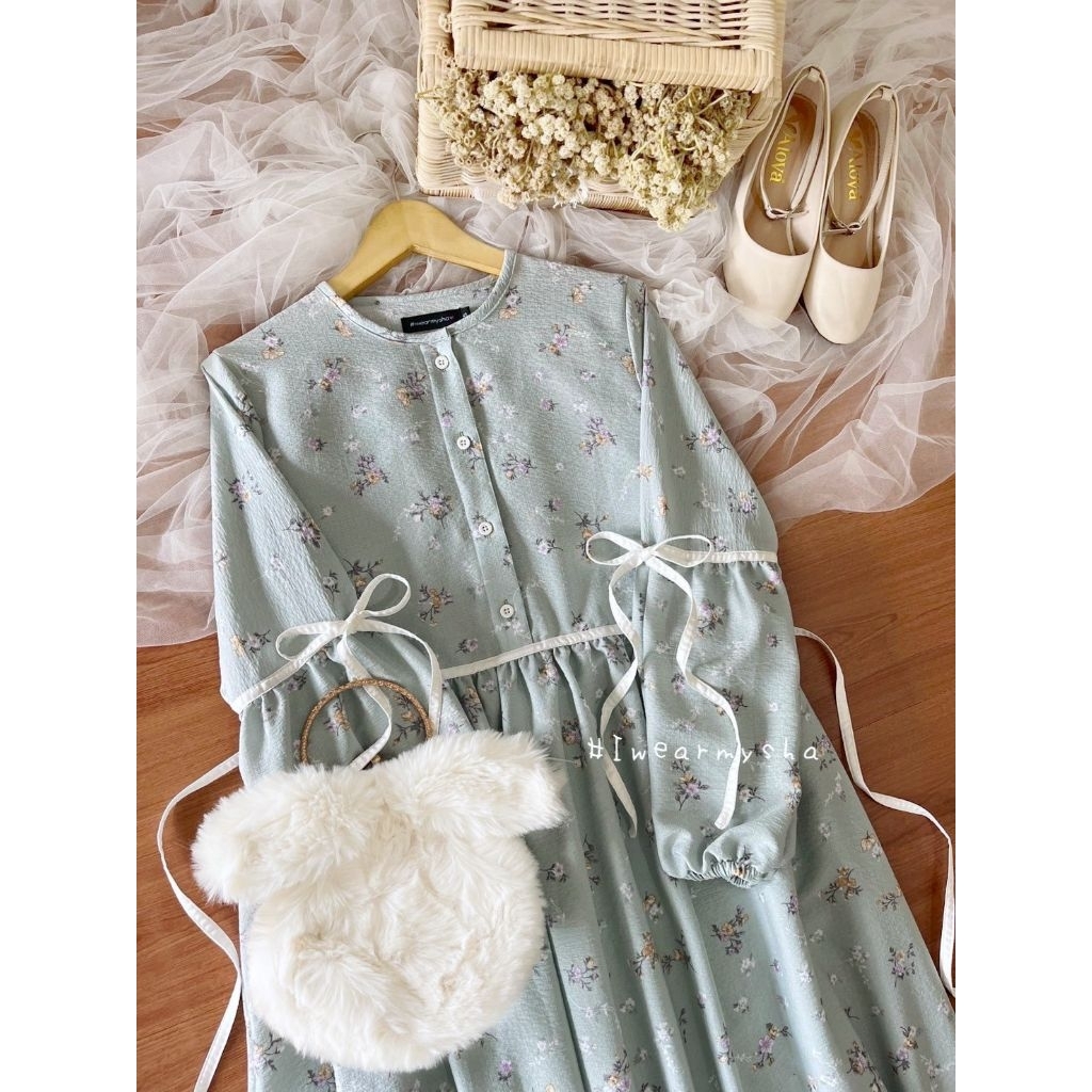 Mysha Iwearmysha CALLIA DRESS : FLOWER AVOCADO