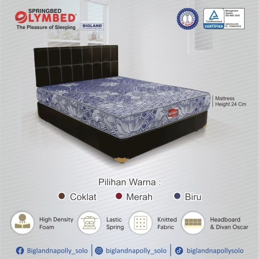 Springbed Bigland deluxe standard Olymbed PROMO/ kasur Kost