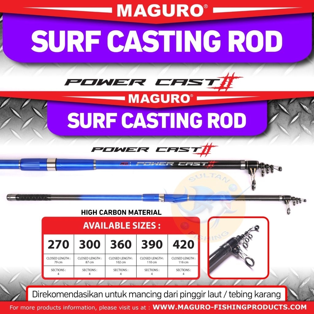 Joran 2025 MAGURO POWER CAST II 270 300 360 390 420 | Pasiran Bagan Dermaga Tebing