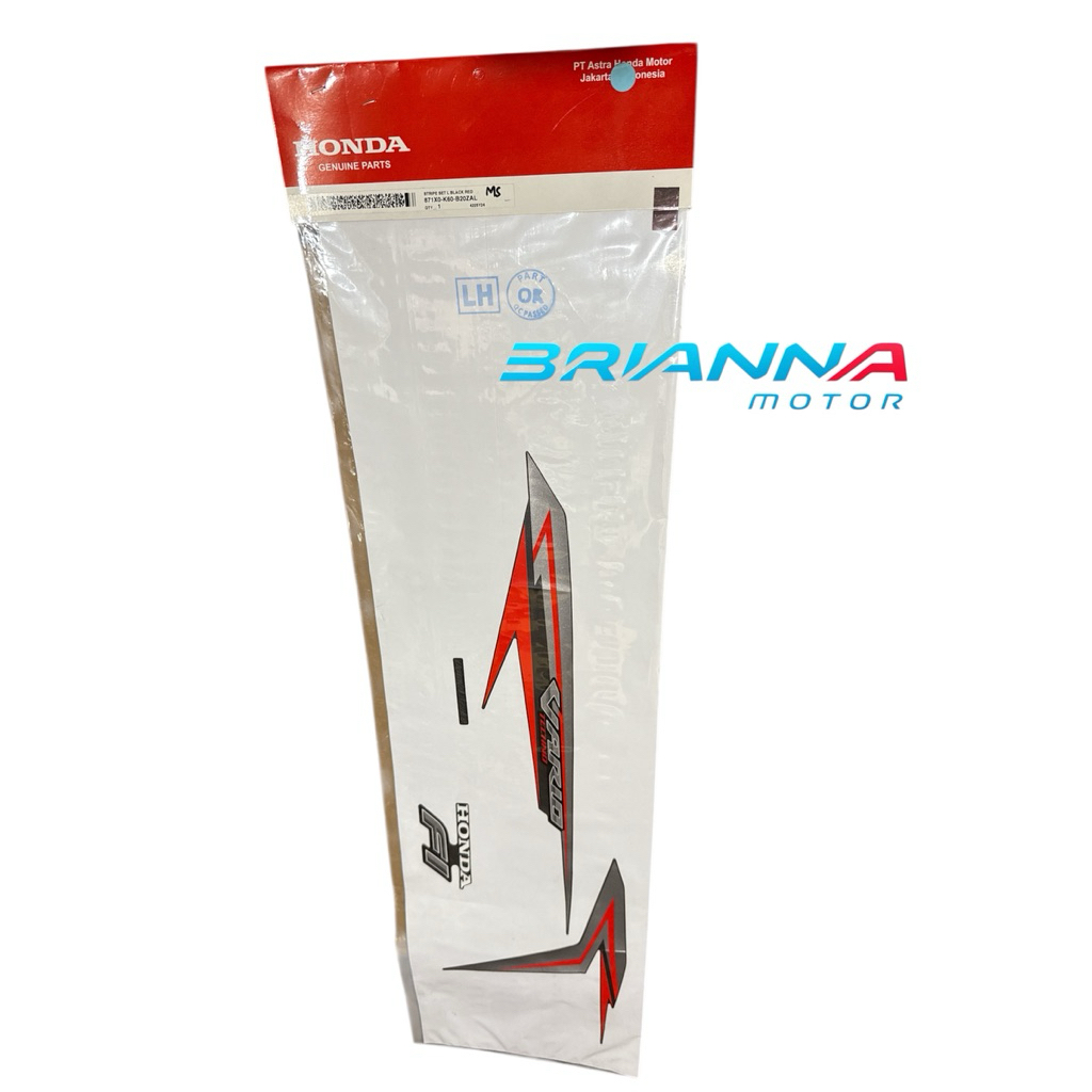 STRIPING SET KIRI BLACK RED VARIO 125 871X0 K60 B20ZAL