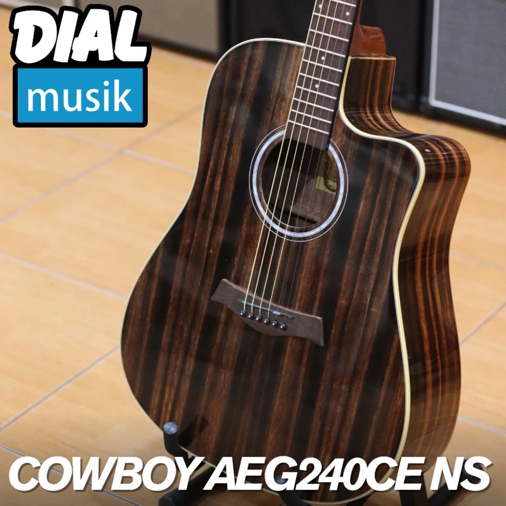 Cowboy AEG 240 CE NS Dreadnought Cutaway Gitar Akustik Polos - Cowboy AEG240CE / AEG-240-CE / Gitar 