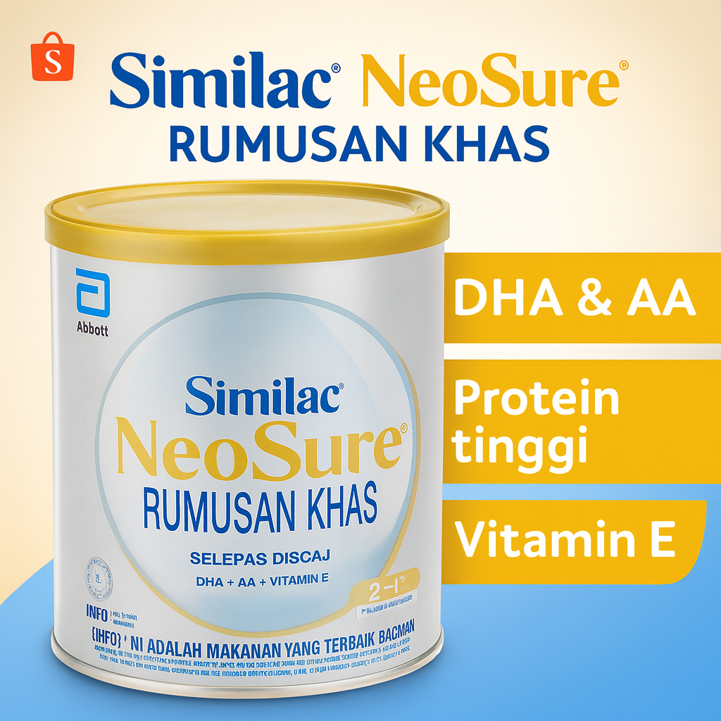 [ORIGINAL MALAYSIA] Similac NeoSure – Susu Formula Khusus Bayi Prematur, Tinggi Protein + Vitamin E
