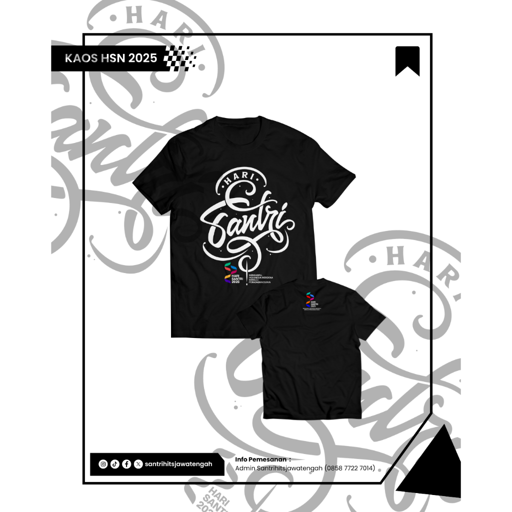 Kaos Hari Santri 2025 || Kaos Hari Santri Desain 3