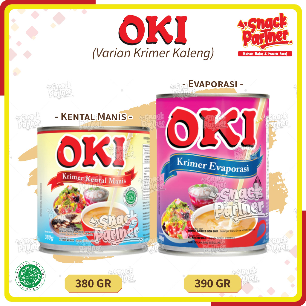 OKI KALENG 380 / 390 GR -  Krimer Susu Kental Manis SKM Evaporasi Creamer Evaporated Filled Milk