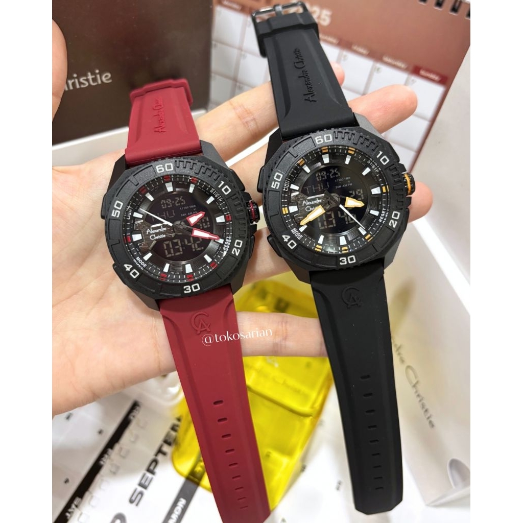 Alexander Christie AC 9501 MH Original Bergaransi Jam Tangan Analog Digital Pria