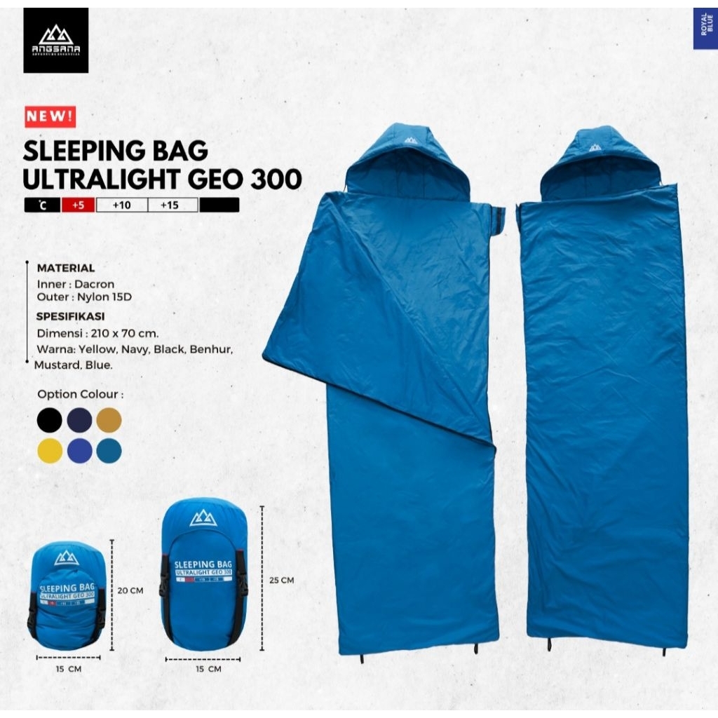 Sleeping Bag Ultralight Angsana seri GEO 300