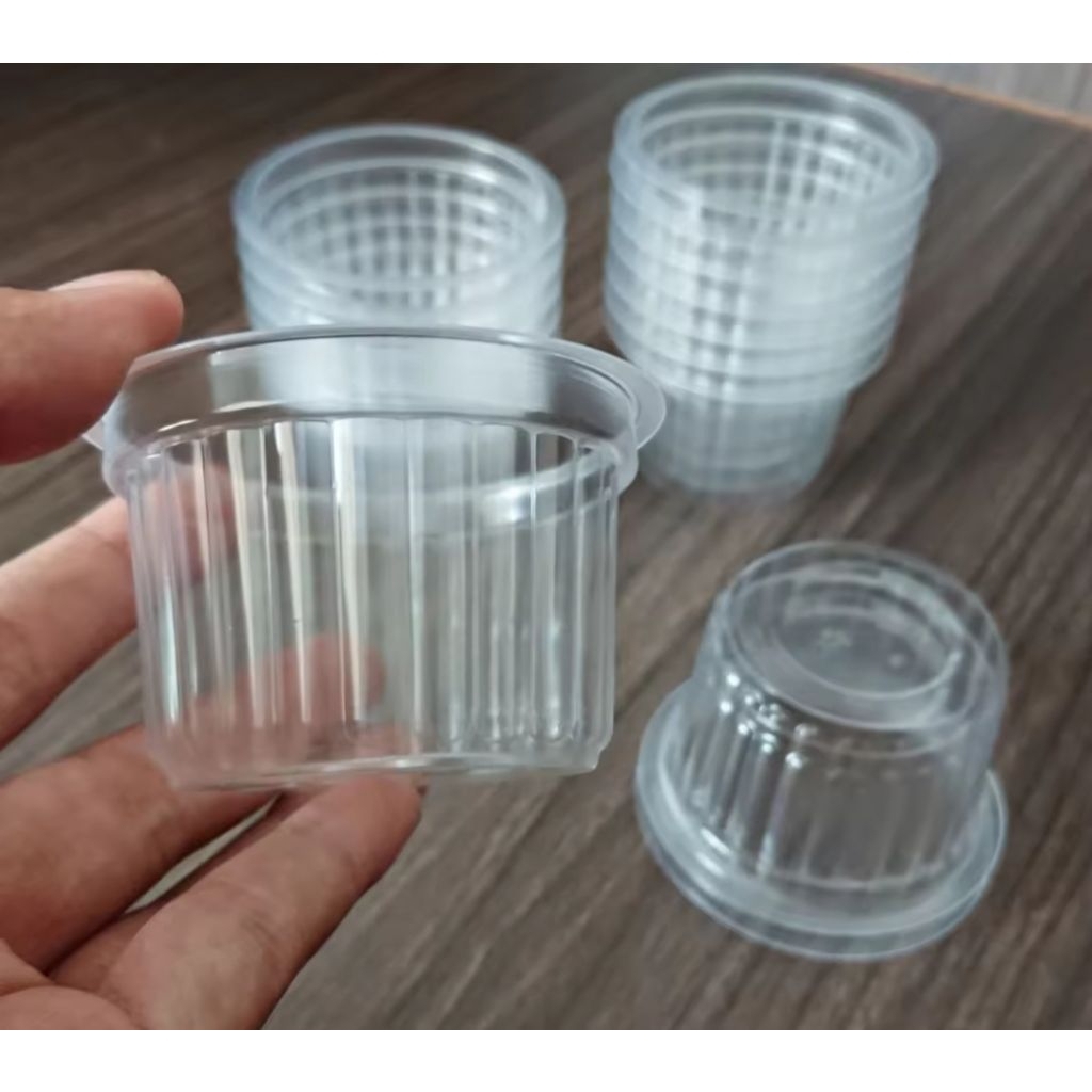 (50 pcs) cup agar² 120ml/cup puding 120ml/cup jeli 120 ml dengan tutup