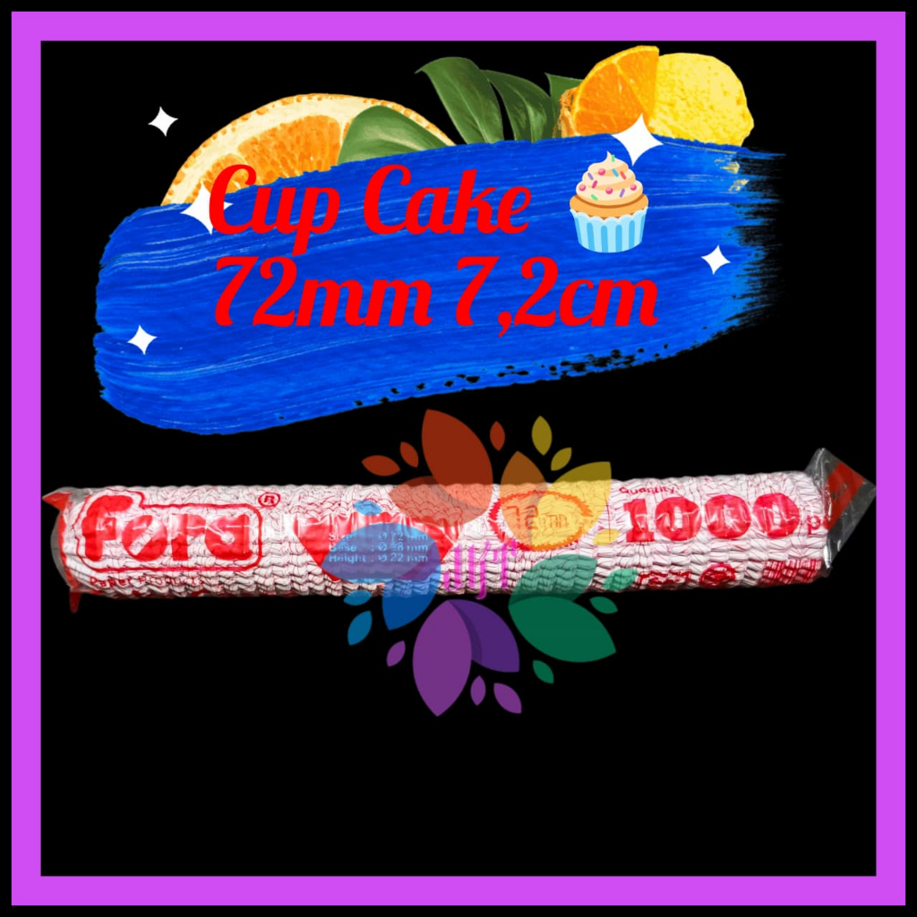 Cup Cake Cases Kertas Motif 72mm 7,2cm Nastar isi 1000 pcs Paper Cup Bolu Kukus Mochi Kue Brownies