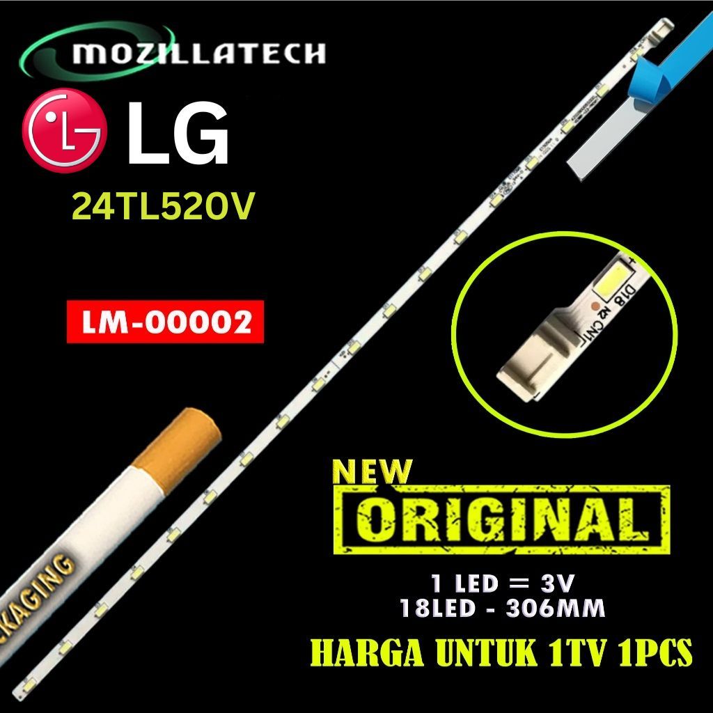BACKLIGHT LED STRIP TV LG 24 INC 24TL520V 24TL520A 24TL520 LAMPU 3V 24 INCH
