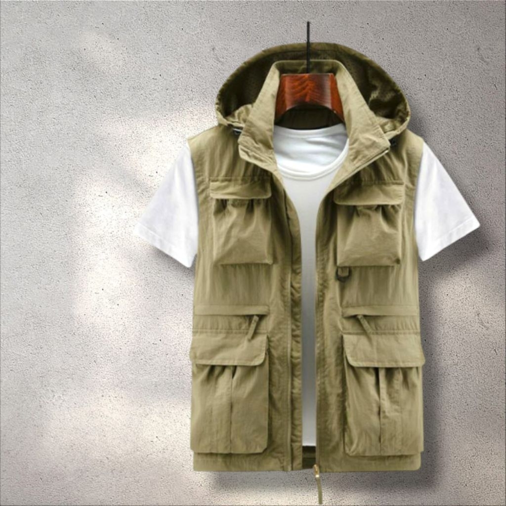 Rompi Hoodie | Rompi Wartwan Lapangan | Rompi Jumbo | Rompi Pria | Rompi Outdoor | Big Size