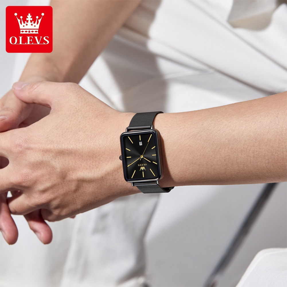 PAKET HEMAT OLVES JAM TANGAN PRIA ANTI AIR ORIGINAL UNIK TERBARU 2026 BISNIS STAINLESS STEEL TIPIS