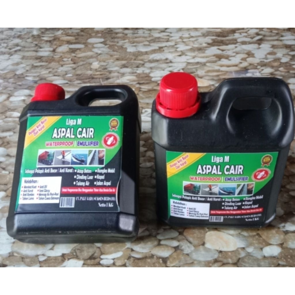 1 KG LIGA M ASPAL CAIR ANTI BOCOR REMBES/CAT PELAPIS ANTI BOCOR/WATERPROOF ANTI BOCOR REMBES/CAT PEL