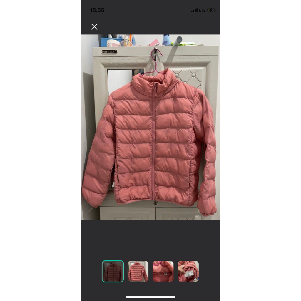 jaket uniqlo ultralight down jacket size 140