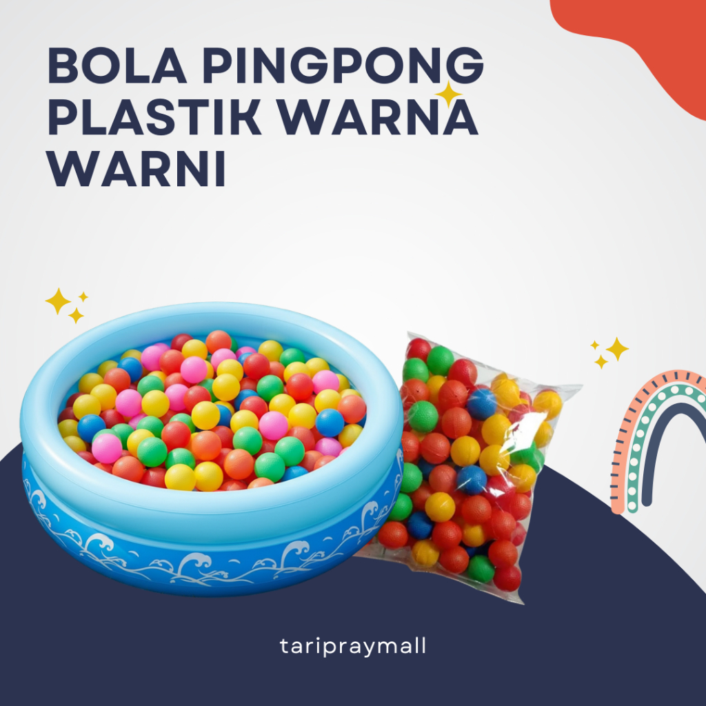 [isi 100pcs] MAINAN ANAK/MAINAN SI KECIL/MAINAN MANDI BOLA/MAINAN BOLA PINGPONG PLASTIK WARNA WARNI