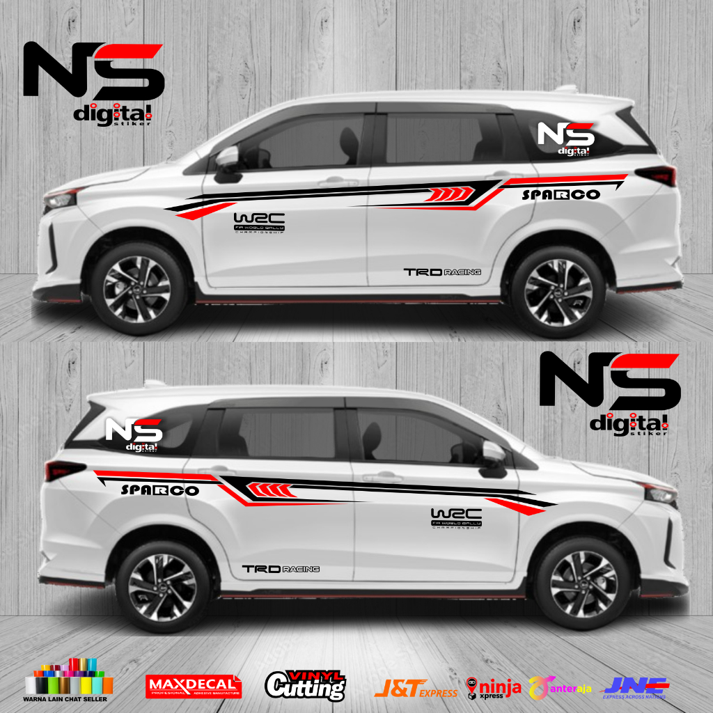 2 PCS KANAN-KIRI Stiker Mobil Xenia Hitam Lama Sticker Daihatsu Xenia Simple
