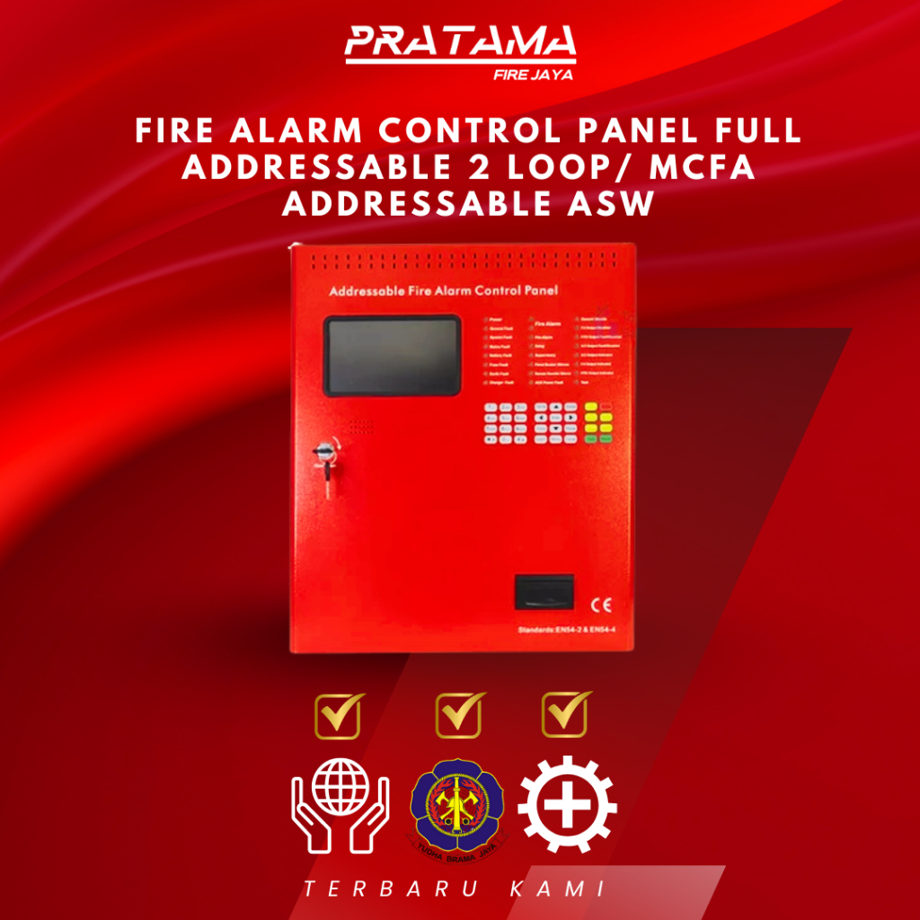 FIRE ALARM CONTROL PANEL FULL ADDRESSABLE 2 LOOP  / MCFA ADDRESSABLE ASW
