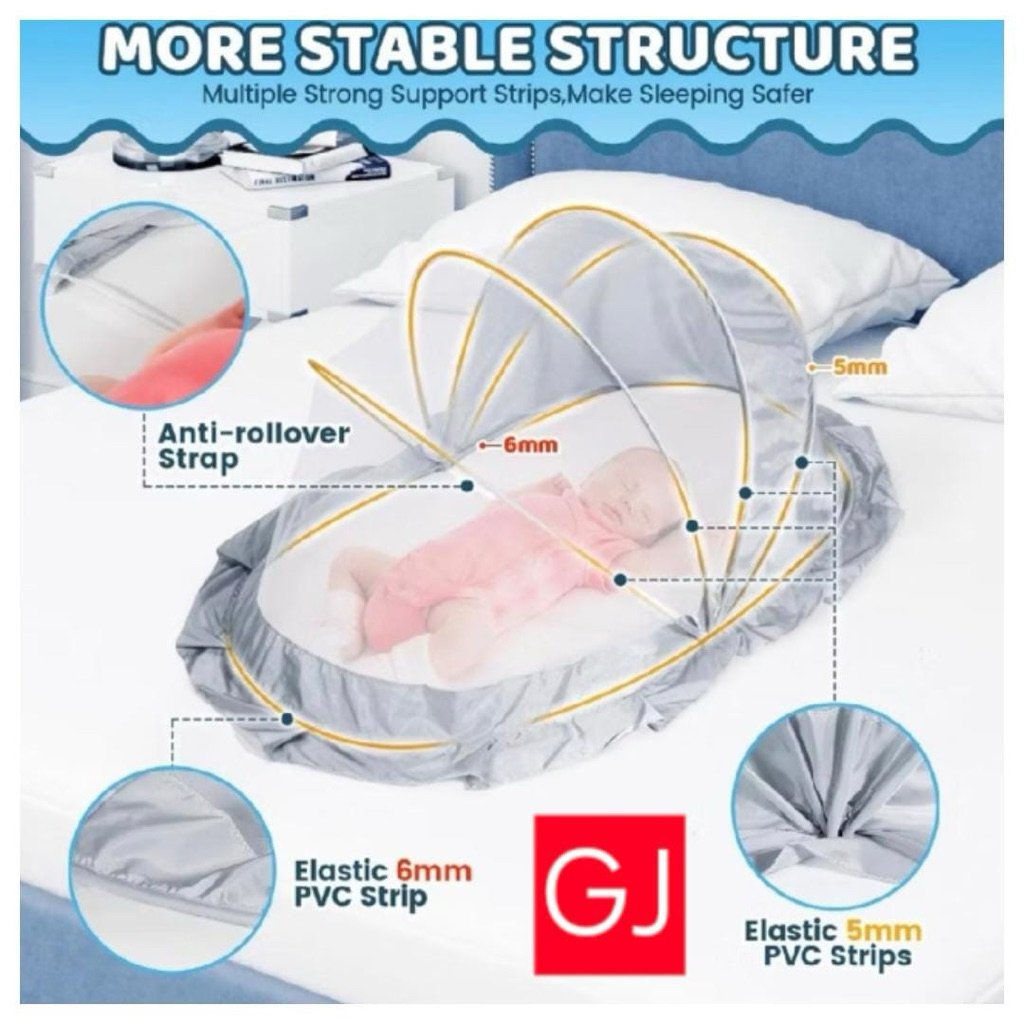 Kelambu Tidur Bayi Anti Nyamuk Kelambu Bayi Lipat Praktis Kelambu Bayi Ukuran Besar Kelambu bayi lip