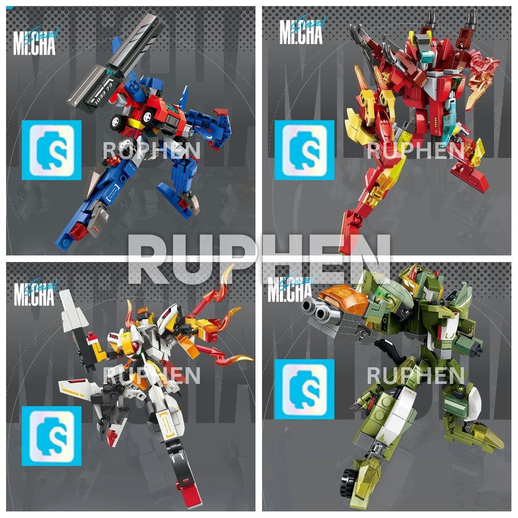 Stokready Sembo Block Mecha Of Steel 103373-80 Transportation & Creatures Robot Transformation
