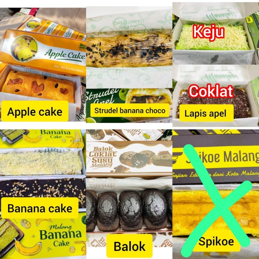 paket strudel apel asli malang 3pc random stok