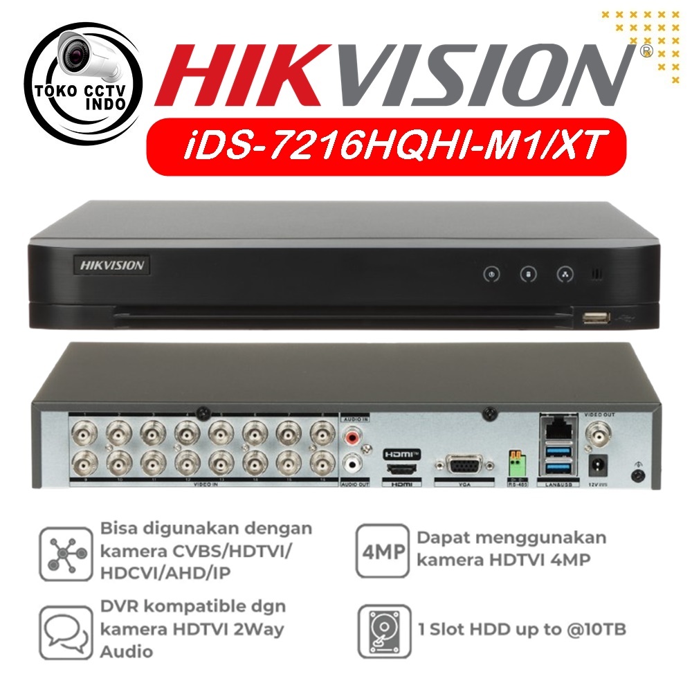 TCI - DVR 16ch Hikvision 7216HQHI